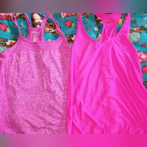 Bundle of 2 women's athletic razor back shirts